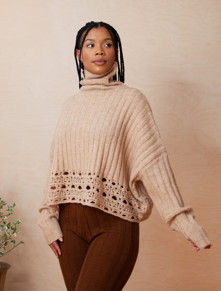 Crochet turtleneck outlet